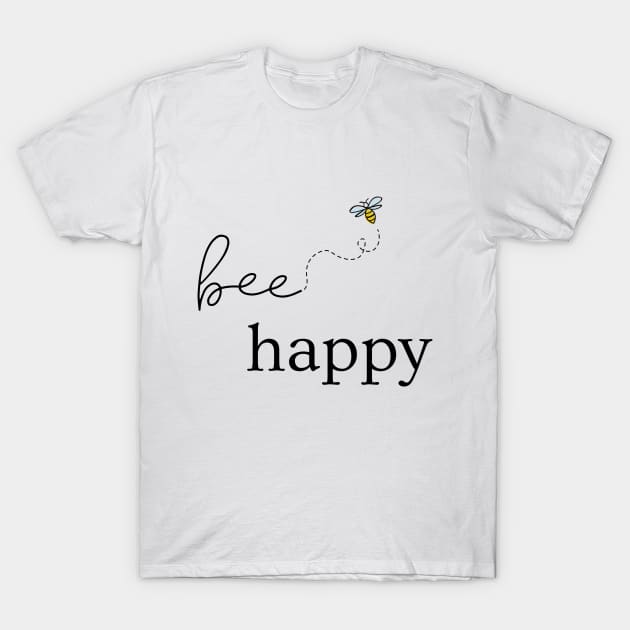 Bee Happy Punny T-Shirt by julidoesart